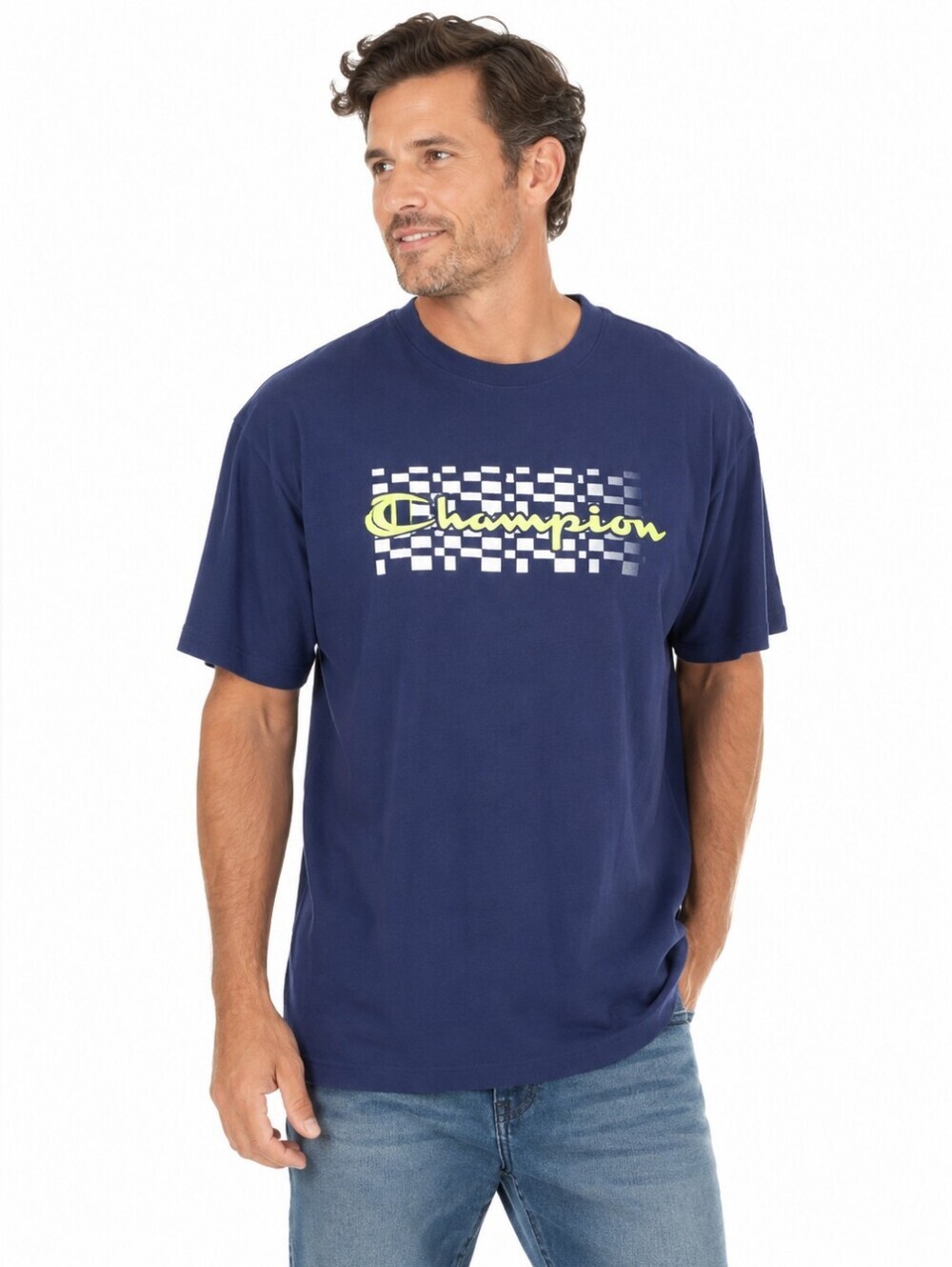 Champion Men's Tee with Yellow Logo Short Sleeve Size 3X Casual Picnic Outdoors